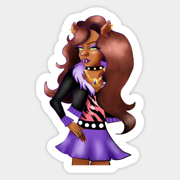 Clawdeen Wolf Monster High Sticker by miriam-miranda